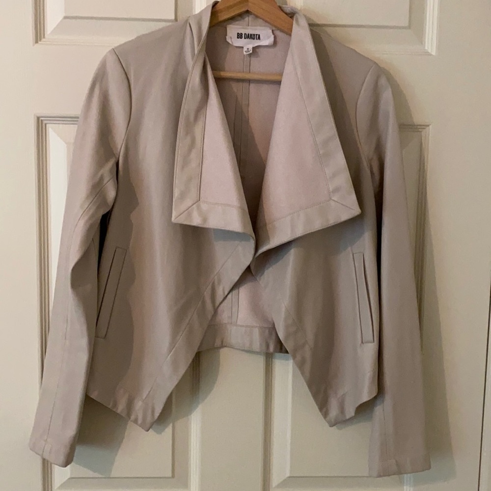 BB Dakota Peppin Vegan Leather Drapey Jacket